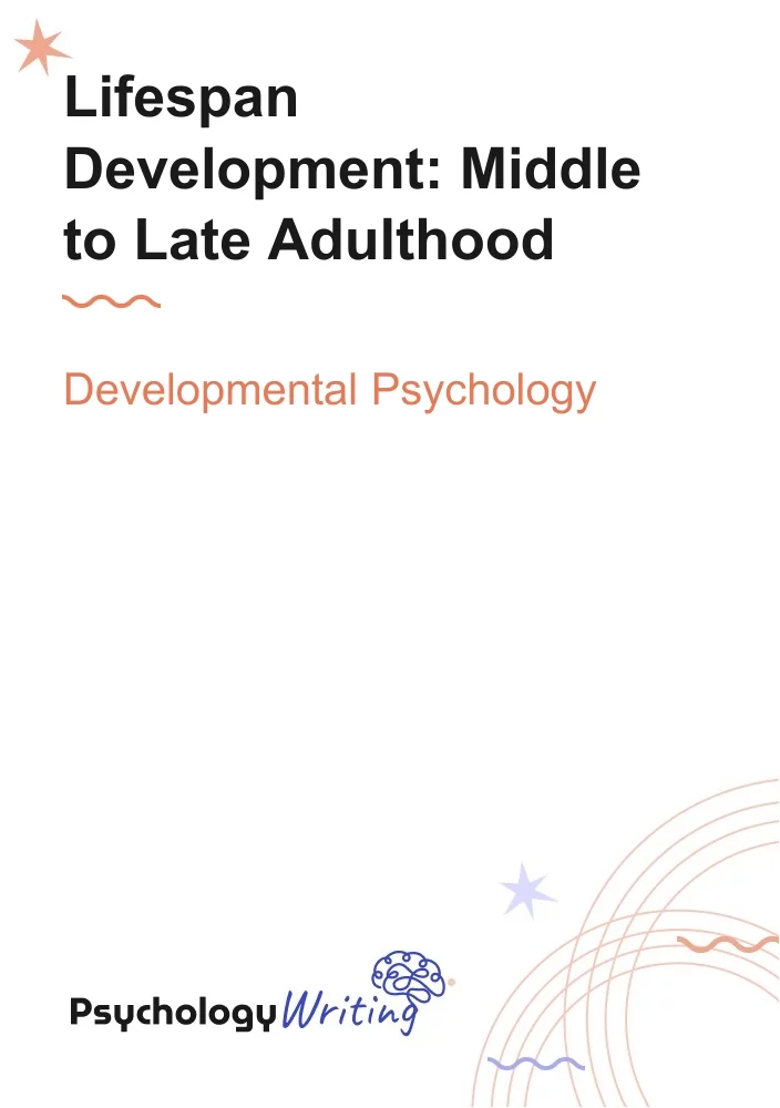 late adulthood development