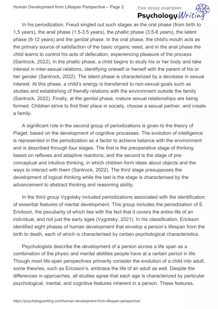 Paper Human Life Development Perspective Ejercicio De Stages Of Human